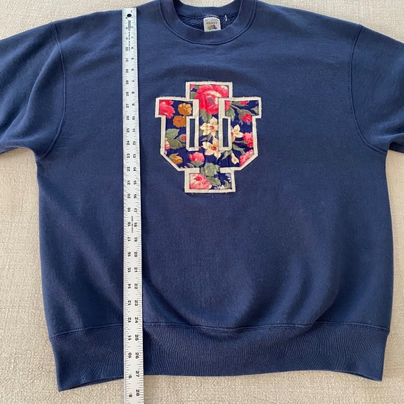 Fruit of the Loom IU logo applique oversized sweatshirt navy - XL - Picture 7 of 9